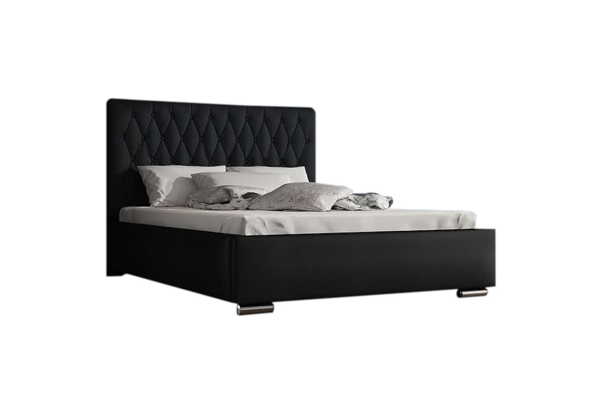 Supermobel Čalouněná postel SIENA + rošt + matrace, Siena01 s knoflíkem/Dolaro08, 140x200