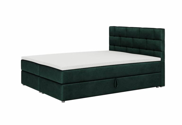 Čalouněná postel boxspring WALL + úložný prostor