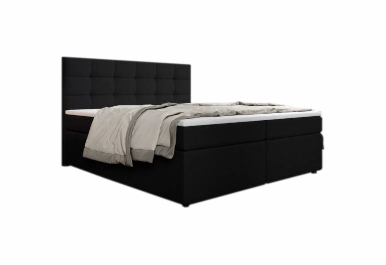 Čalouněná postel boxspring PALMA + vrchní matrace, 180x200, inari 100 - VÝPRODEJ č. 2442