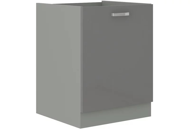 Supermobel Kuchyňská skříňka dolní GREY 60 D 1F BB, 60x82x52, šedá/šedá lesk