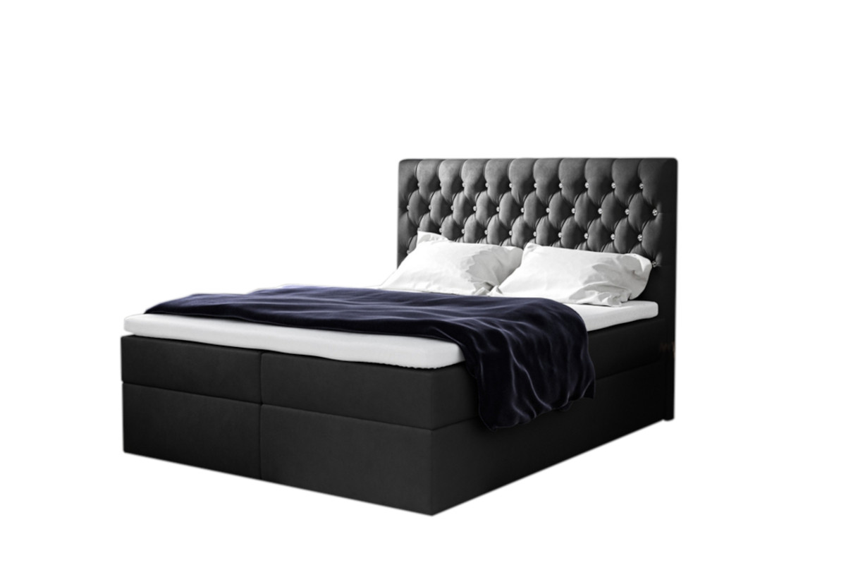 Supermobel Čalouněná postel boxspring MONET + topper, 160x200, jasmine 100