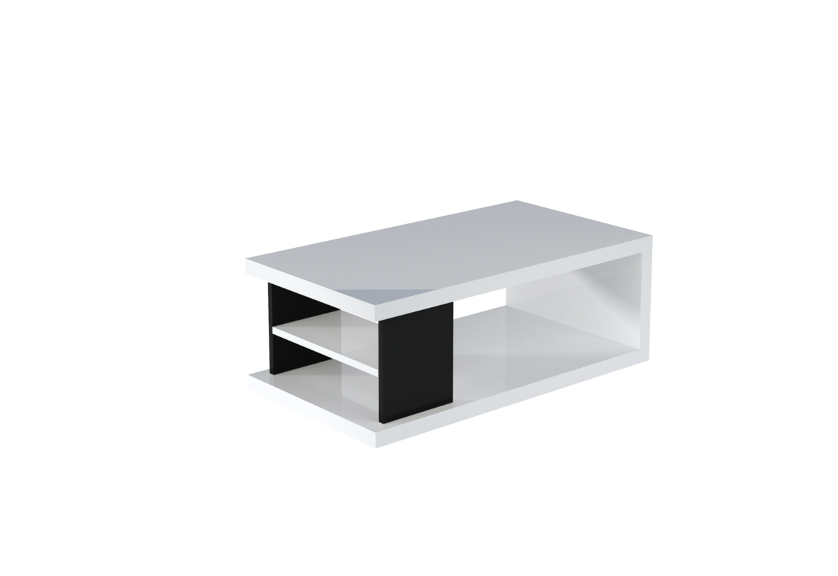 Supermobel Konferenční stolek LUKE, 110x60x41, bílá/černá mat