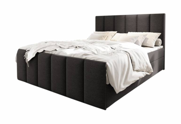 Čalouněná postel boxspring LAGO + vrchní matrace