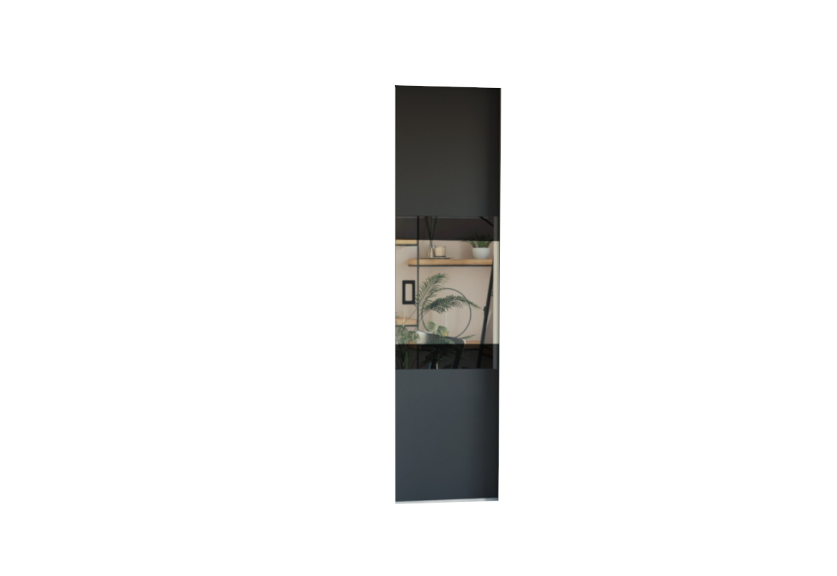 Supermobel Posuvné dveře EVO LUMBA 70, 70x203, grafit/černé sklo