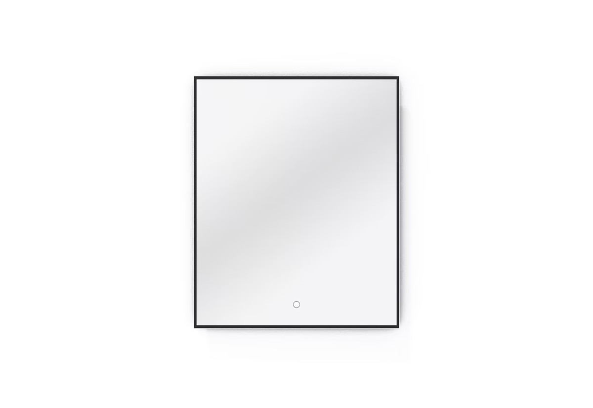 Supermobel Zrcadlo s osvětlením VIXISSE, 66x81x4, černá