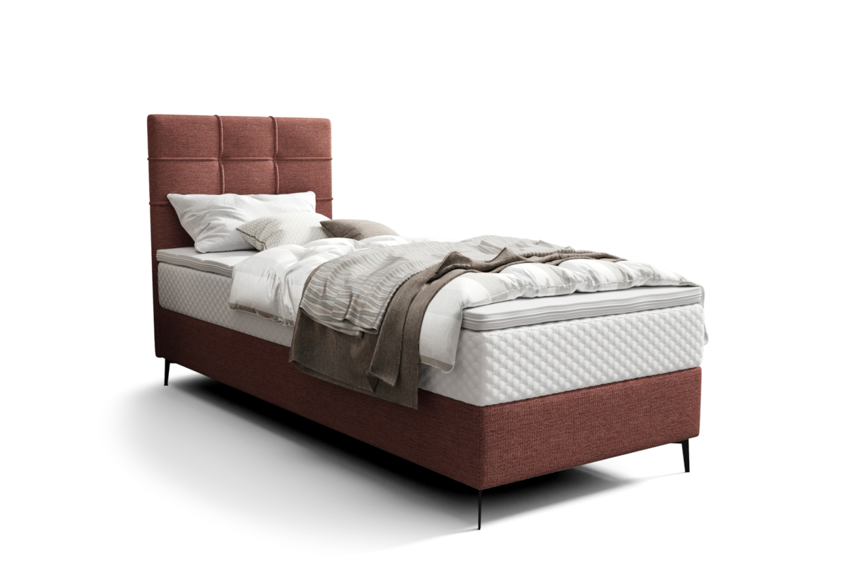 Supermobel Čalouněná postel boxspring INAO comfort, 90x200, aragon 59, pravá