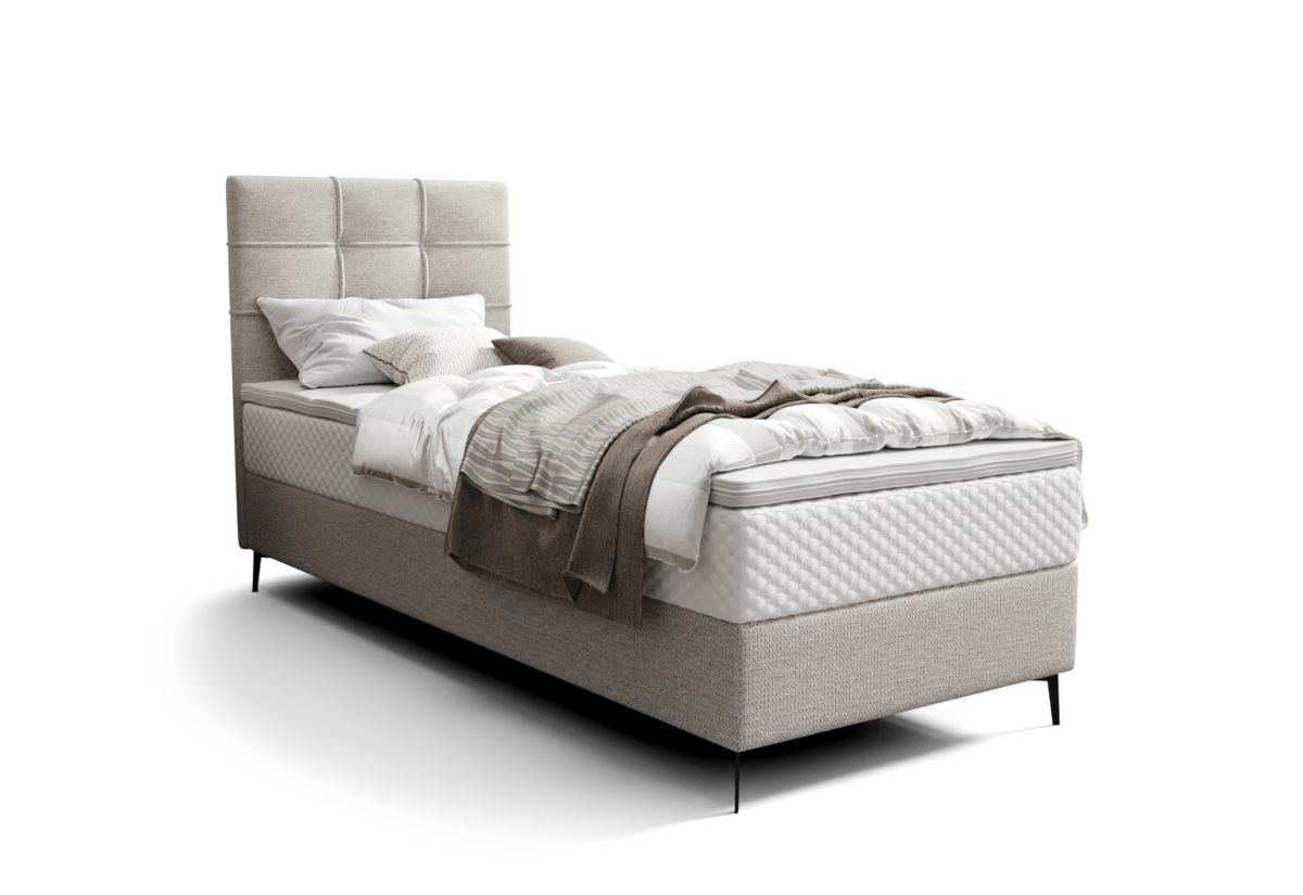 Supermobel Čalouněná postel boxspring INAO comfort, 90x200, aragon 80, pravá