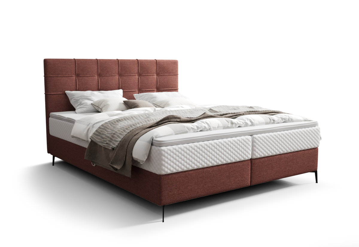 Supermobel Čalouněná postel boxspring INAO comfort, 140x200, aragon 59