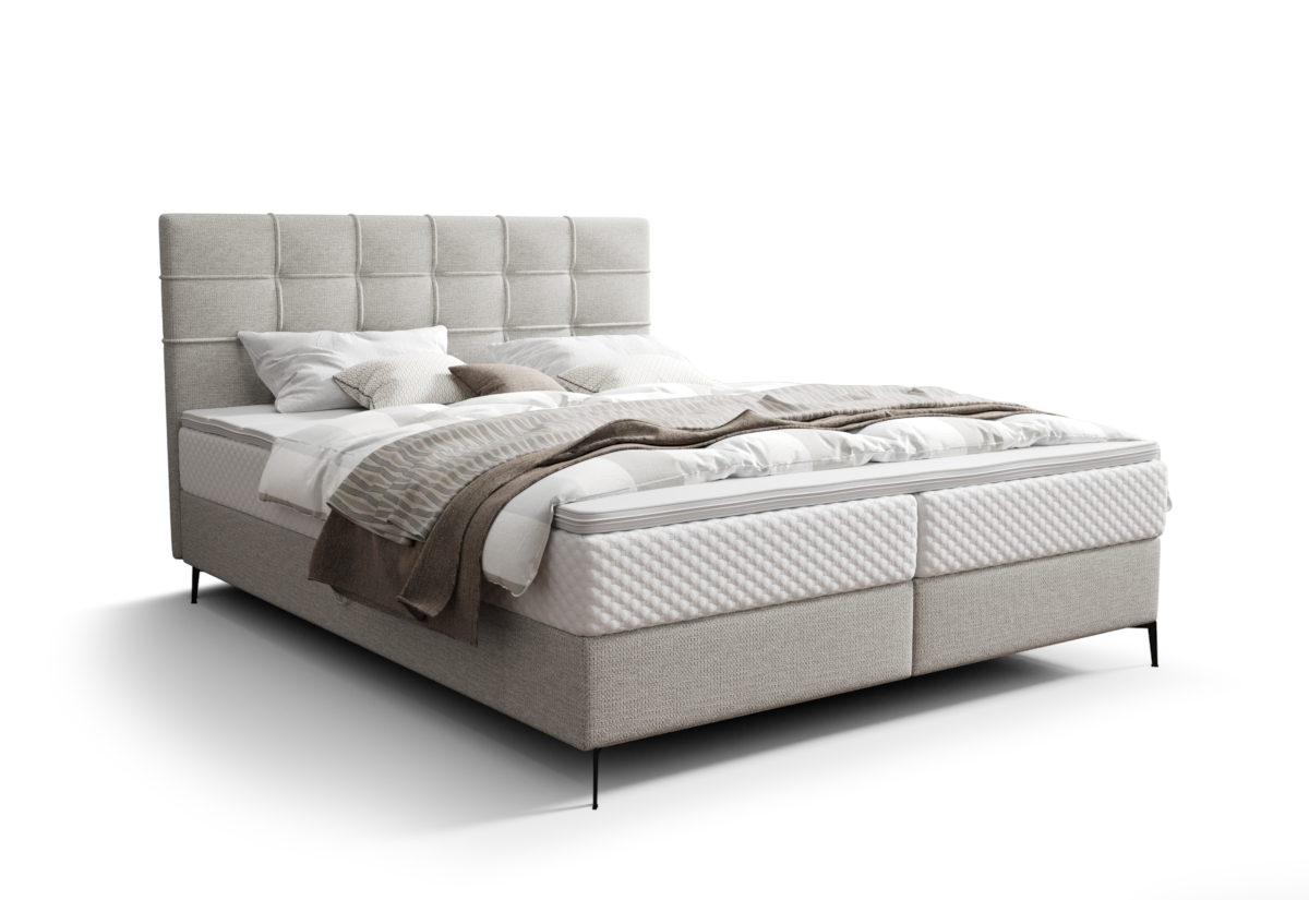 Supermobel Čalouněná postel boxspring INAO comfort, 140x200, aragon 80