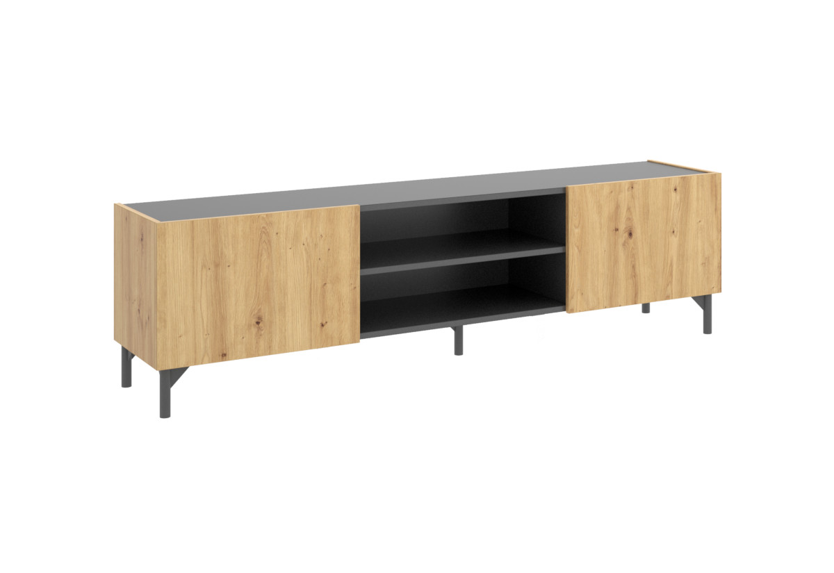 Supermobel TV stolek ASTRAL, 161x45,2x35, grafit/nordic